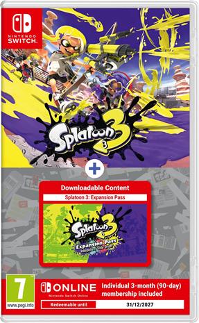 Splatoon 3 + Expansion Pass + 3kk NSO, Nintendo Switch -peli