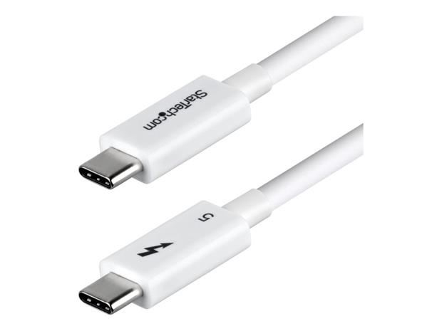 StarTech.com 1.5ft (50cm) Thunderbolt 5 Cable, 80Gbps/Up to 120Gbps, 240W PD, 8K 60Hz, Certified Thunderbolt Cable, Compatible w/Thunderbolt 4/USB4/USB-C - White