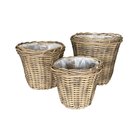 Scandinavian Collection - Rattan Plant Baskets - Natural - Set of 3