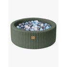 MeowBaby Churros Pallomeri Olive Green, Blue/Silver