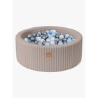 MeowBaby Churros Pallomeri Pebble Beige, Blue/Silver