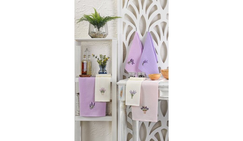 Keittiöpyyhesetti Lavender, 6 osaa
