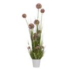 Home4you In Garden 120 cm allium ja heinä ruukussa tekokukka