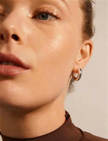 Pilgrim Aica Recycled Chunky Hoop Earrings - Silver - ONE SIZE