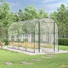 vidaXL Kasvihuone läpinäkyvä 160x400x190 cm PVC ja jauhemaalattu teräs