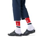 Happy Socks Mushroom Stripe Sneaker Sock - White - 41-46