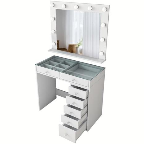 Make-Up Table, BJ117, White, 100% MELAMINE COATED E1 QUALITY CHIPBOARD
