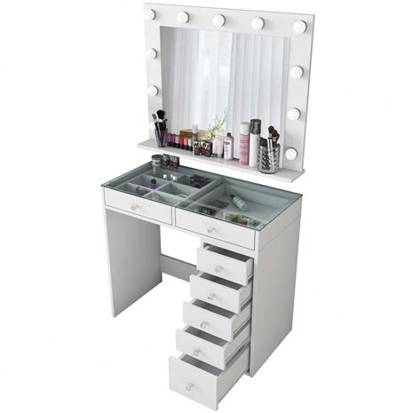 Make-Up Table, BJ117, White, 100% MELAMINE COATED E1 QUALITY CHIPBOARD