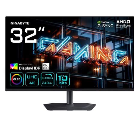 GIGABYTE MO32U24 - 3840x2160 (UHD) - 240Hz - QD-OLED