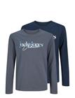 Jack & Jones Jjtom Tee Ls Crew Neck 2Pk Mp Jnr - Navy - 176
