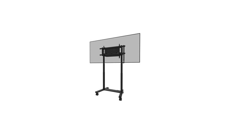 Neomounts cart - motorised - for flat panel - fixed - black - Max 160 kg - recommended for 75"-115"