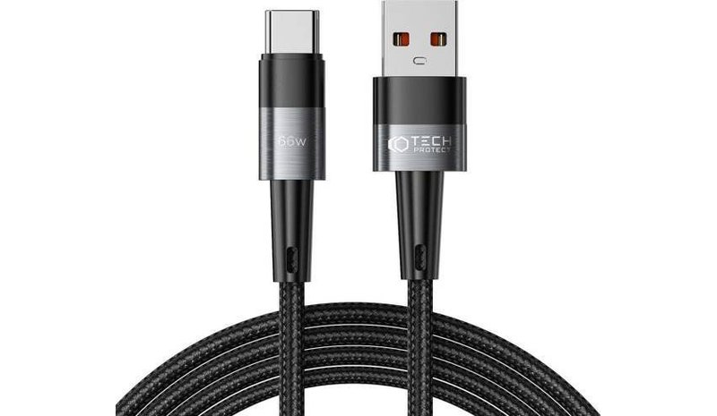 Tech-Protect UltraBoost USB-C / USB-C 66W 6A 2m Cable - Grey