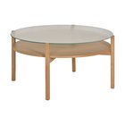 1898 Lid sohvapöytä Valkopigmentoitu tammi-lasi, ä˜90 cm
