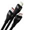 Baseus 3in1 USB cable Flash Series USB-C + micro USB + Lightning 100W 1.2m – kuva 7
