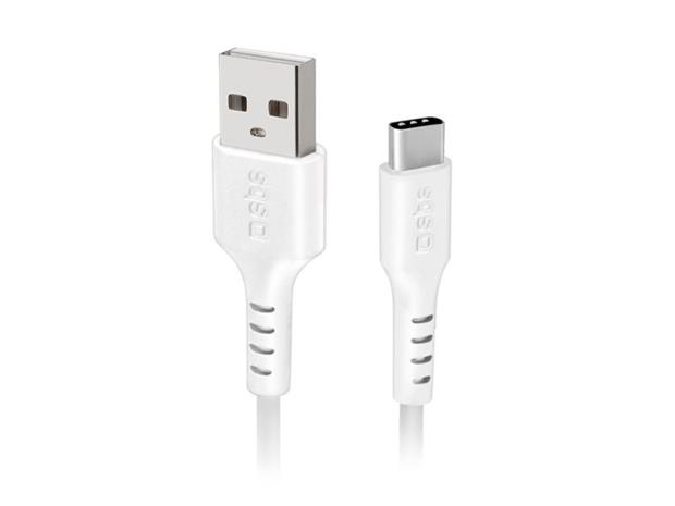 SBS TECABLEMICROC15W USB-A - USB-C Cable 1.5m - White