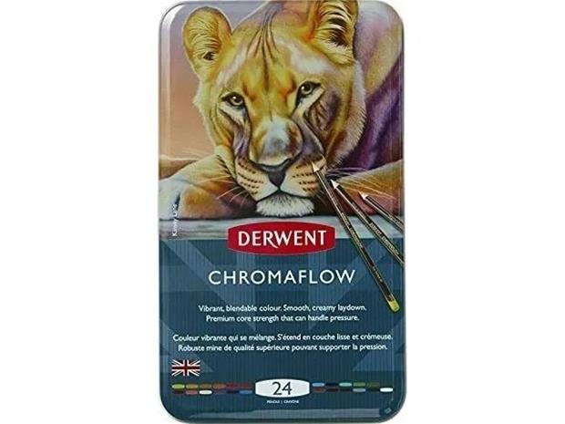 Derwent - Chromaflow tin 24 ass