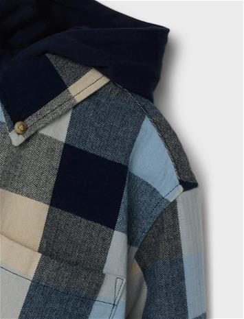 name it Nkmlarry Ls Overshirt Wh Tops Overshirts Multi/patterned Name It