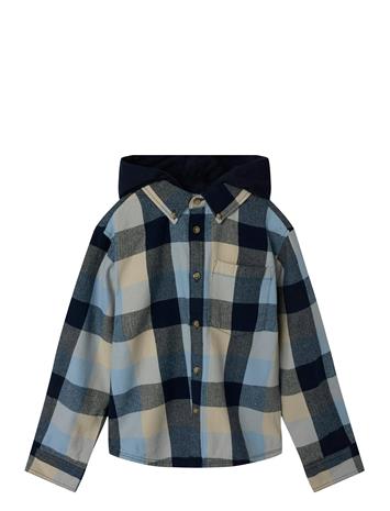 name it Nkmlarry Ls Overshirt Wh Tops Overshirts Multi/patterned Name It