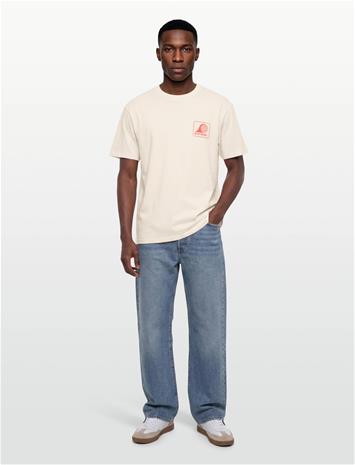 Rip Curl Aots Rolling Wave Tee - Cream - XL