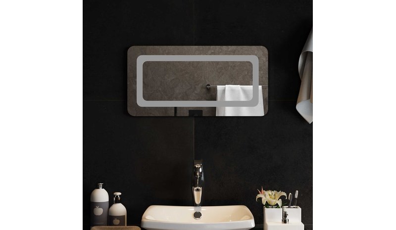 vidaXL LED kylpyhuonemirror Läpinäkyvä 60 x 30 cm karkaistu lasi – kuva 1/1
