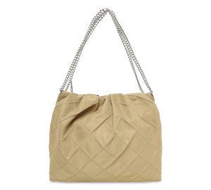 Tory Burch Fleming Nylon Hobo - Beige - ONE SIZE