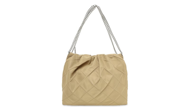 Tory Burch Fleming Nylon Hobo - Beige - ONE SIZE