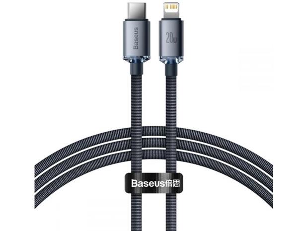 Baseus Crystal cable USB-C to Lightning 20W PD 1.2m (black)