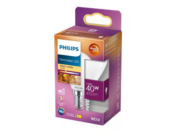 Philips Philips LED Classic WarmGlow E14 P45 3,4W matta