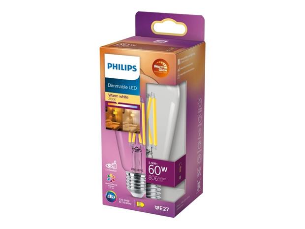 Philips Philips Warmglow E27 LED-lamppu Rustika 6W kirkas
