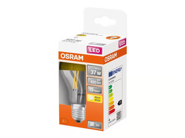 OSRAM-LED-lamppu E27 CLA Mirror gold 4W 2 700 K