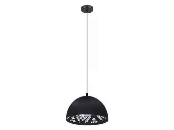 EGLO CONGRESBURY PENDANT BLACK W/WHITE PATTERN