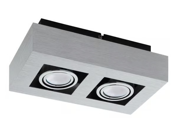 EGLO LOKE 1 CEILING 2L BRUSHED ALUMINIUM
