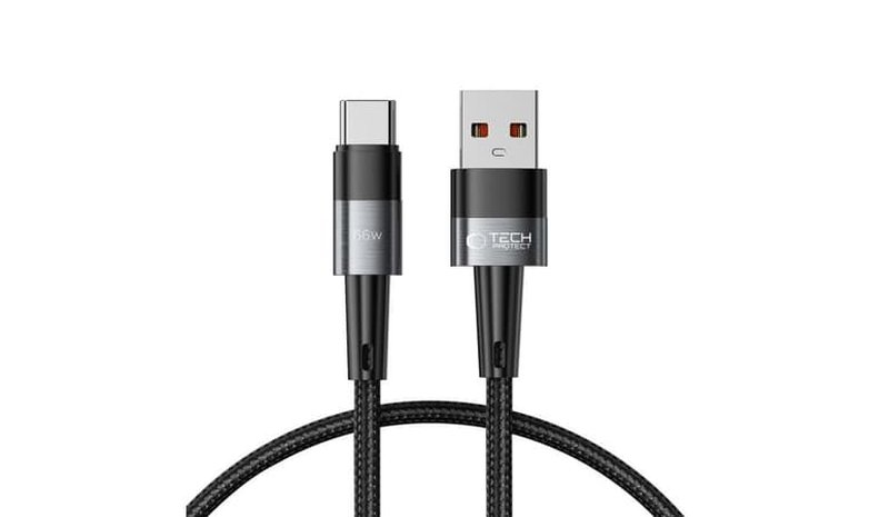 Tech-Protect UltraBoost USB-C / USB-A 66W 6A 0.25m Cable - Grey