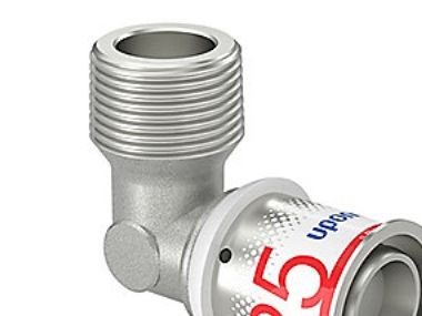 Uponor s-press plus elbow male thread 25 mm x 1