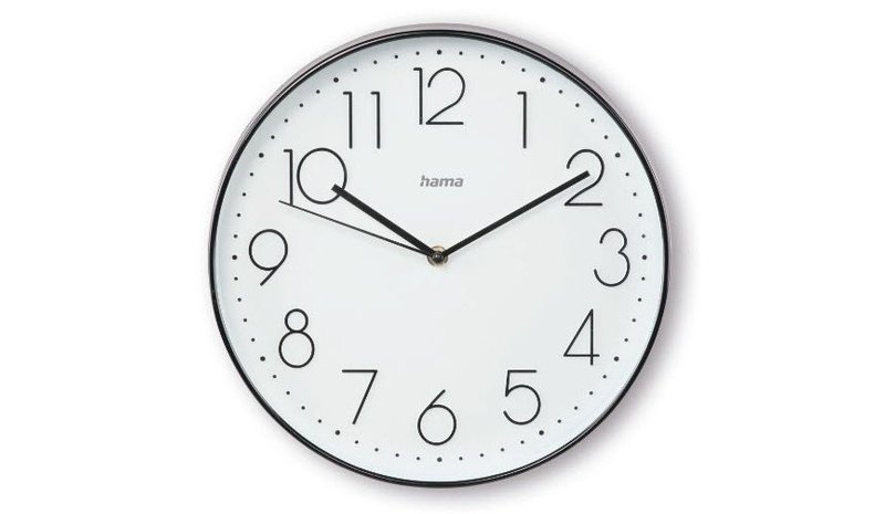 Hama Corsica Wall Clock 30 cm Black/White
