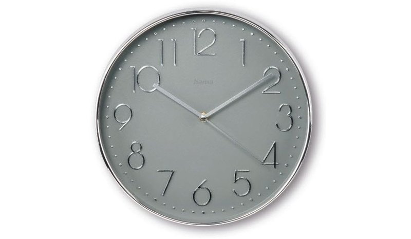 Hama Corsica Wall Clock 30 cm Silver