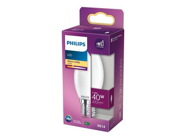Philips LED Classic 4,3 W B35 E14 -kynttilälamppu