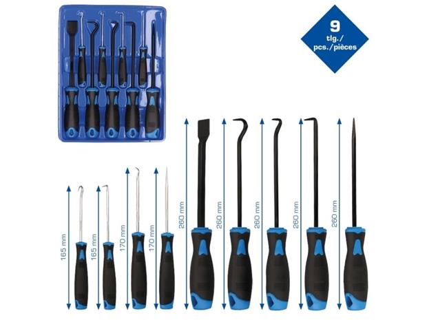 Kaavin-haka-työkalusarja, 9-os, Brilliant Tools
