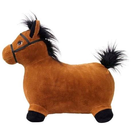 Krea Hop And Bounce Plush Horse Brown