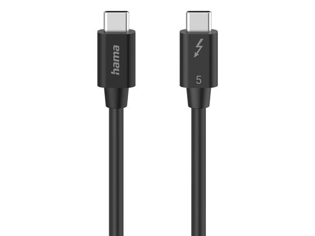 Hama Cable USB-C Thunderbolt 5 80 Gbit/S Ultra-Hd 8K 1.0M Black – kuva 3/4