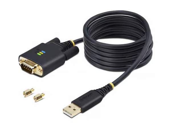 StarTech.com 6.6ft (2m) USB to Serial Adapter Cable COM Retention RS232 - USB / serial cable - USB to DB-9 - 2 m