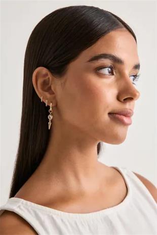 BOW19 - Kulta - Heart Drop Earring