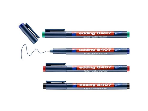 Edding e-8407 cable marker set of 4 assorted