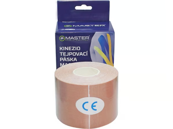 Kinesioteippi MASTER 5 cm x 5 m - ruskea