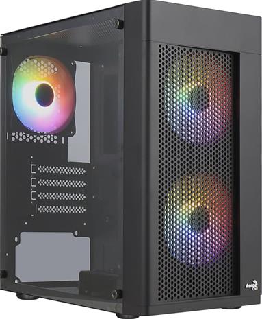 Aerocool HEXFORMBKV2 Micro ATX PC Case 3 Fans FRGB Black