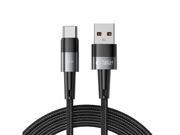 Tech-Protect UltraBoost USB-C / USB-C 66W 6A 2m Cable - Grey