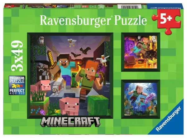 Ravensburger Palapelit Minecraft Biomes 3x49