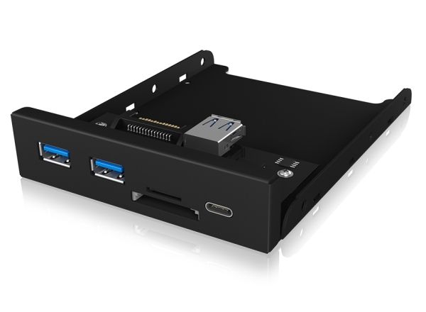 ICY BOX 3.5"" Front with USB 3.0 Type-C™ and Type-A hub w/card reader