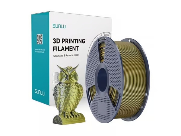 Sunlu PLA+ Silk kaksivärinen filamentti (musta ja kultainen)