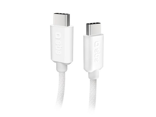 SBS TECABLETISSUETCCG USB-C - USB-C 1.5m 60W braided cable - gray